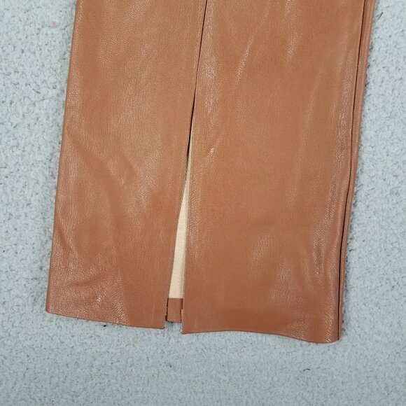 Commando Split Front Pants Women's Medium Faux Leather Bootcut Pull On Stretch - Picture 5 of 13